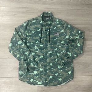 The Hundreds Men's “The Years Digital Camouflage Woven”button down shirt